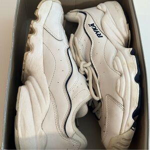 Vintage Ryka Women 8.5 Nitracel Cxs Trainer White/Navy Low Walking Sneaker W/BOX